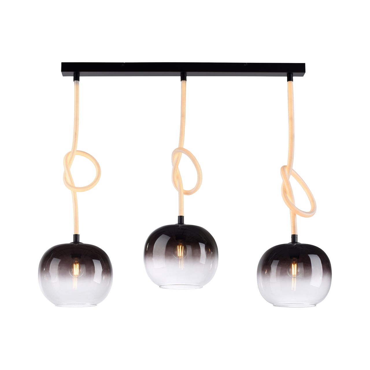 Paul Neuhaus Pendelleuchte LUMA, 3x E27/40 Watt max., 3x LED-Board/12,50Watt, Schwarz