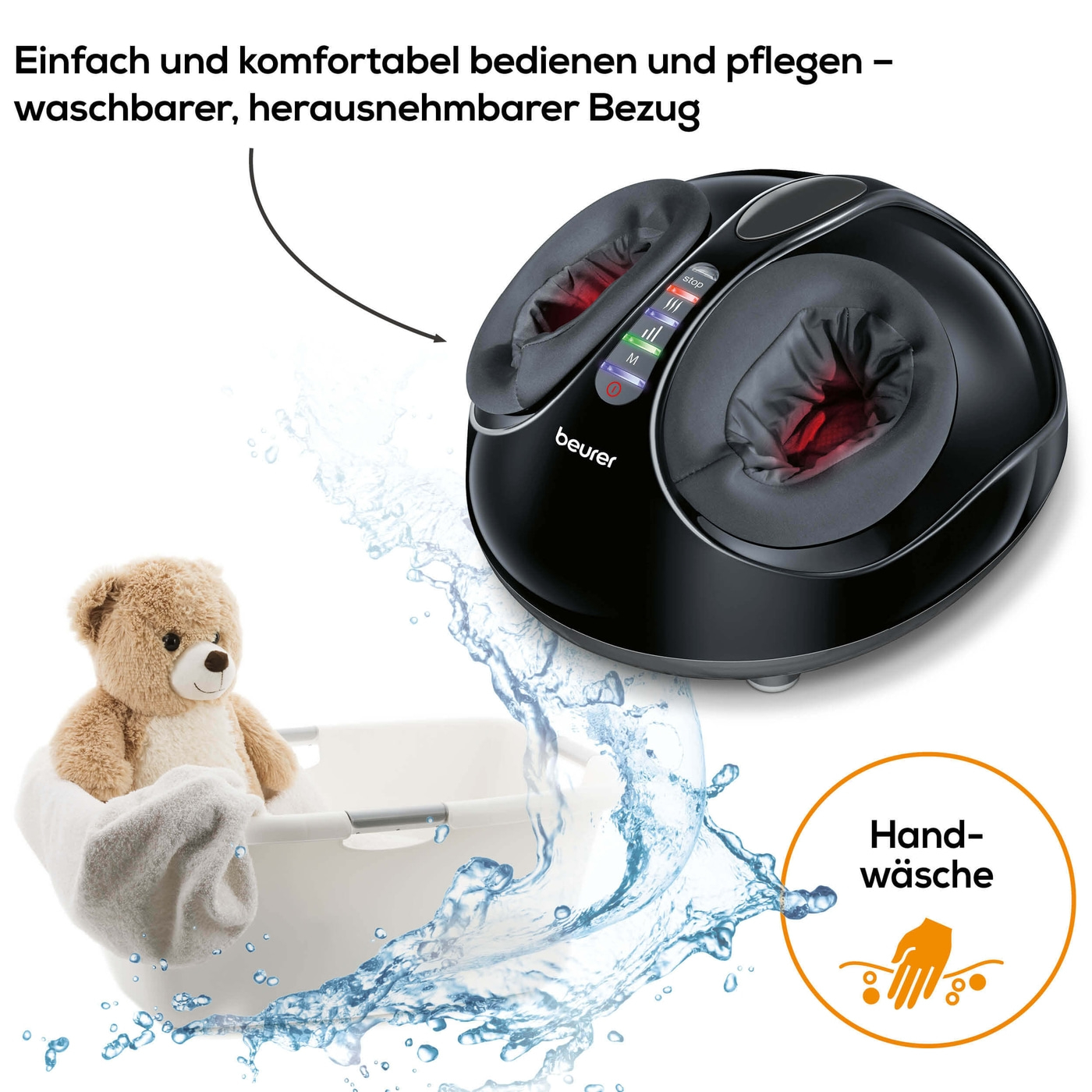 Beurer Fußmassagegerät FM 90-Shiatsu- und 3-Stufen-Luftdruckmassage für Fußsohlen & Ferse