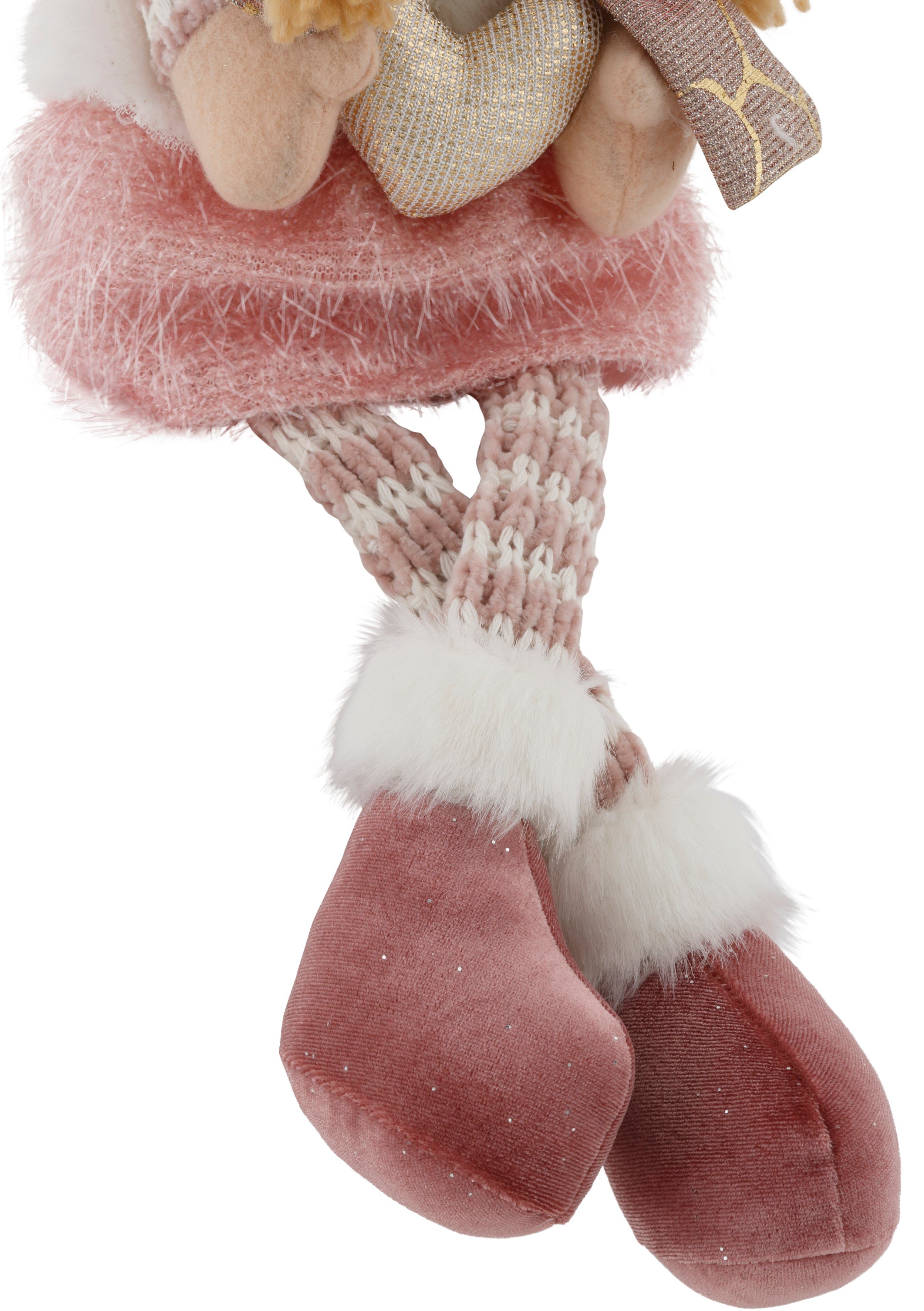 Home affaire Engelfigur Weihnachtsdeko, Kantenhocker mit Schal und Mütze