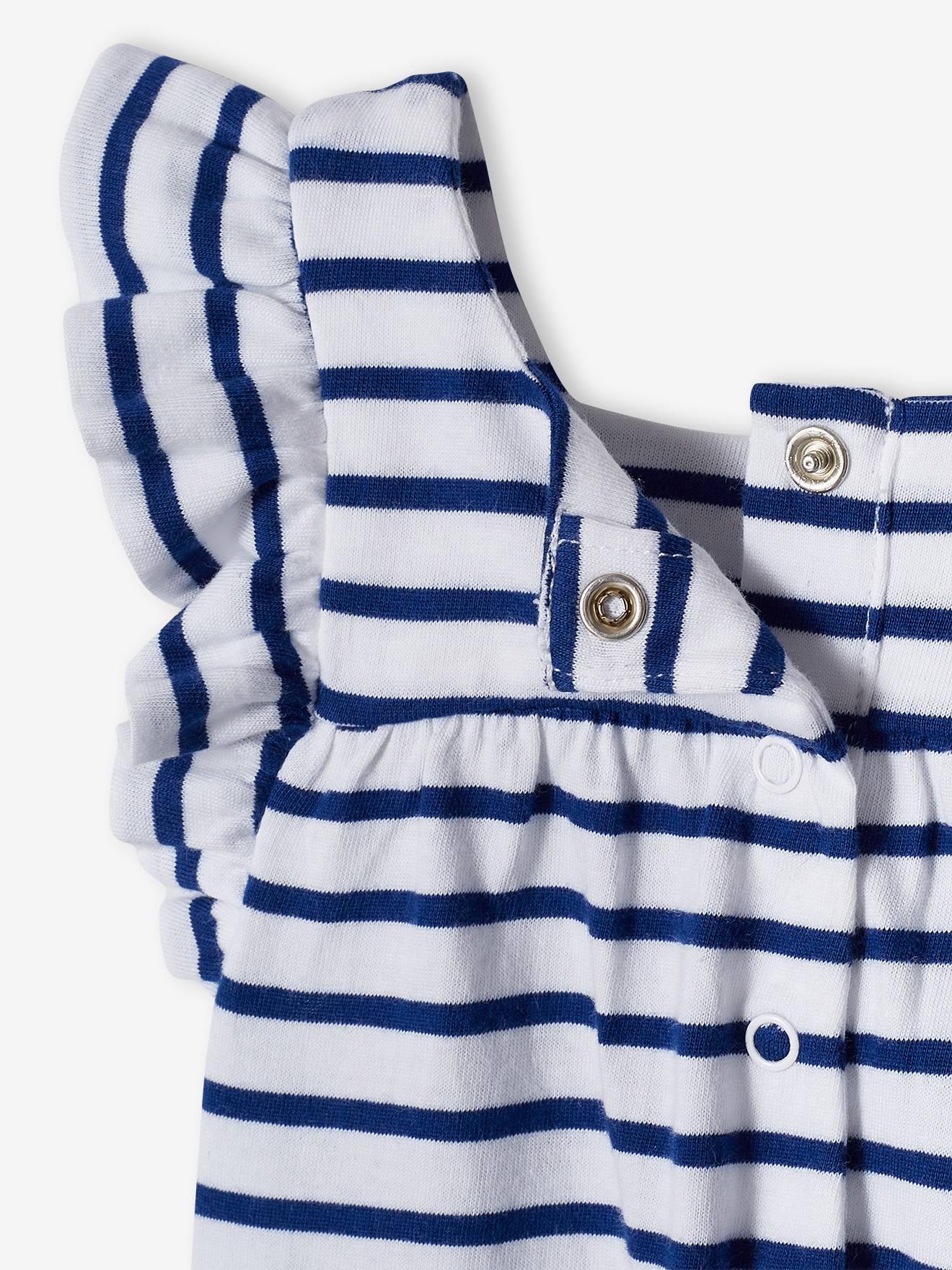 Vertbaudet Baby Kurzoverall BASIC - weiß