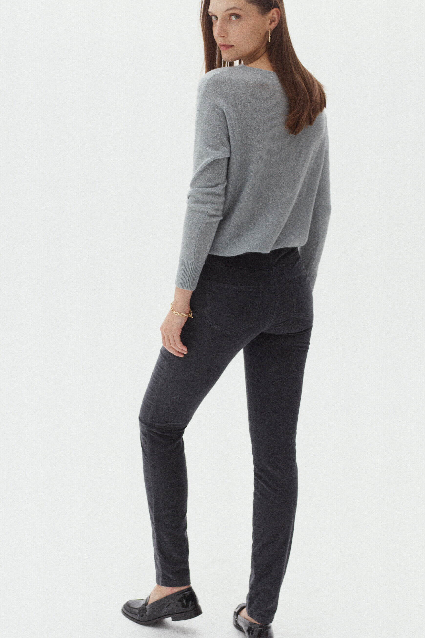 pantalon sylvano gris fonce femme