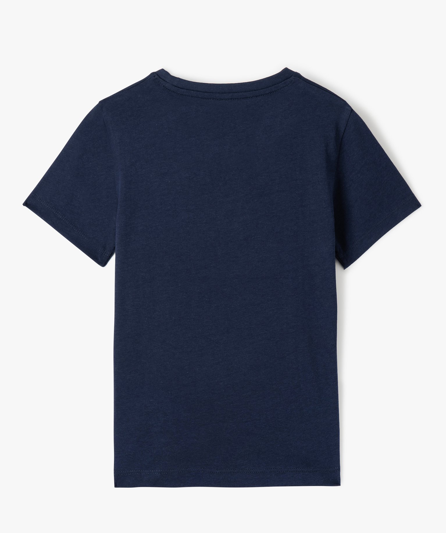 Tee-shirt Garçon uni à manches courtes marine | GEMO