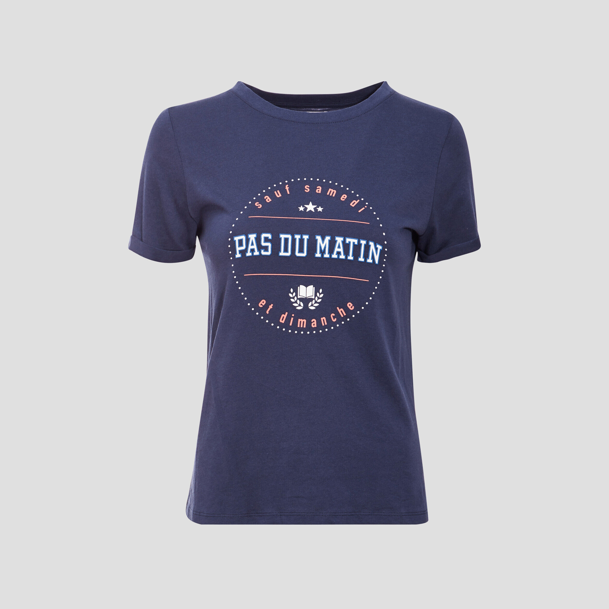 T-shirt manches courtes bleu marine femme | Cache Cache