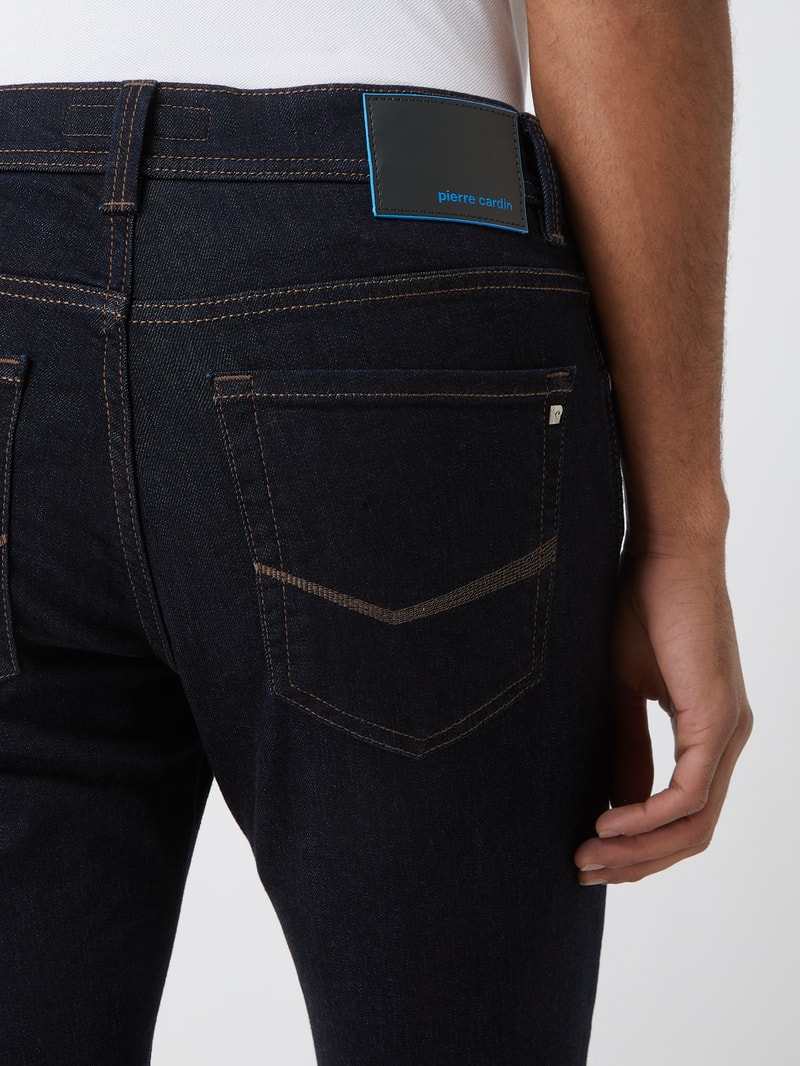 Tapered Fit Jeans mit Bio-Baumwolle Modell 'Lyon' in jeans