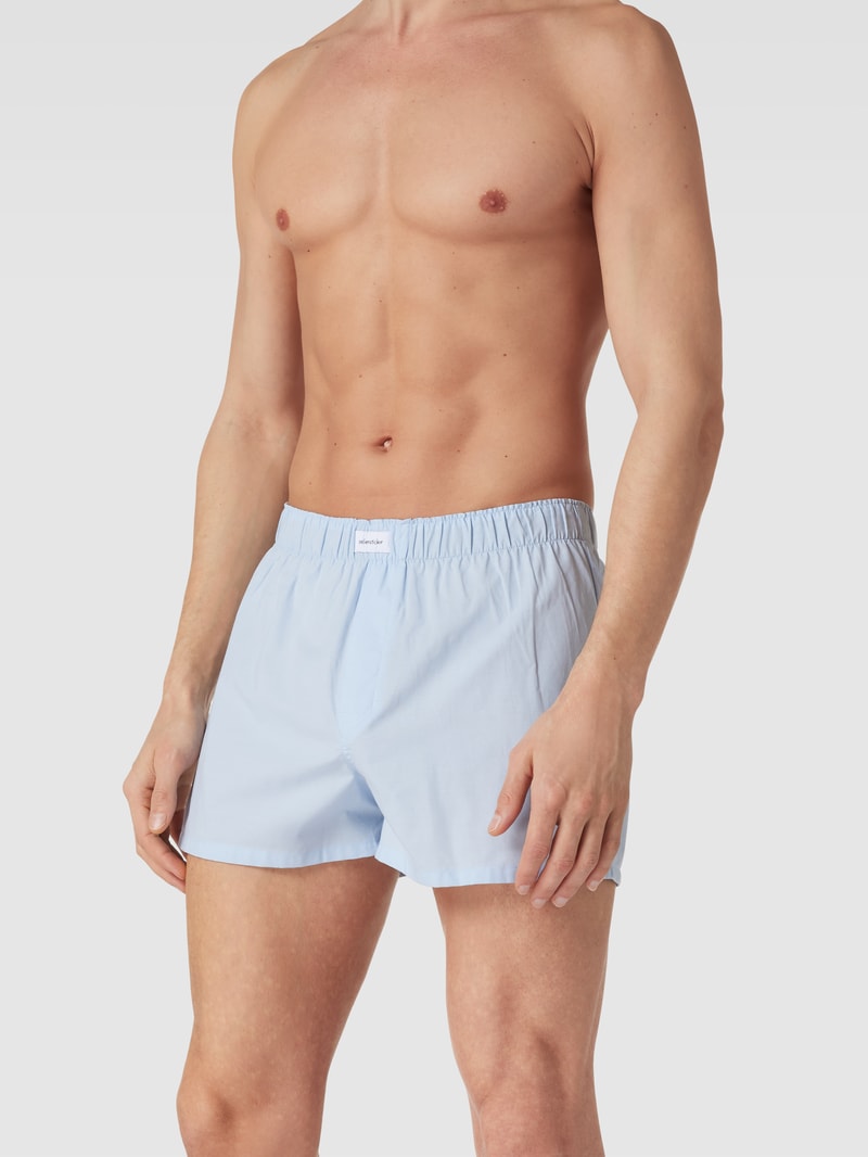 Boxershorts mit Label-Detail im 2er-Pack Modell 'Woven' in hellblau
