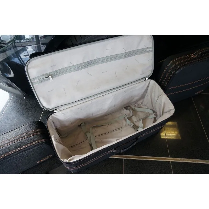 Roadsterbag Fiat 124 Spider (EU-Version) - 3-tlg. Kofferset Kofferraum - Naht Mokka
