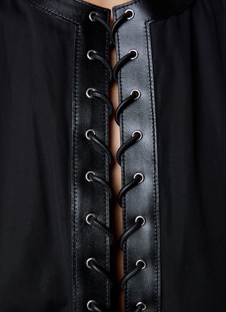 Alaïa Midi dress with lace-up detail and side pockets