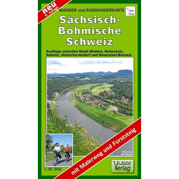 Wander- und Radwanderkarte Sächsisch-Böhmische Schweiz 1 : 30 000 - Wanderkarte