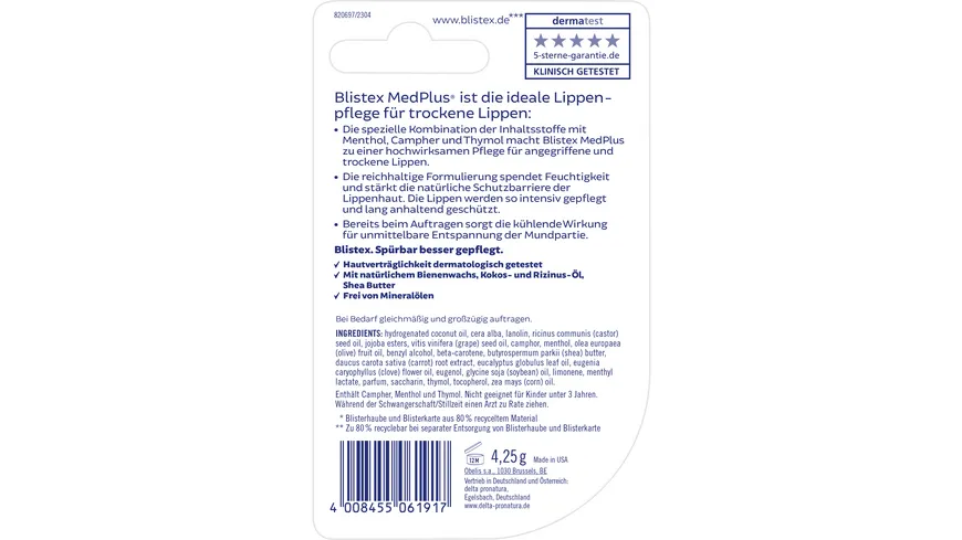 BLISTEX Lippenpflege MedPlus Cooling Care 4.3 g