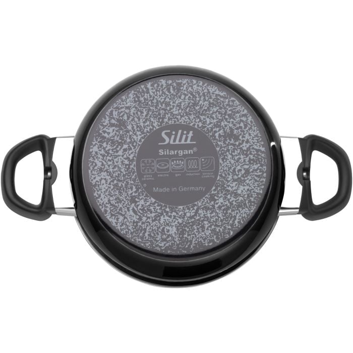 Silit Silargan® Modesto Bratentopf mit Deckel, 20 cm, Black