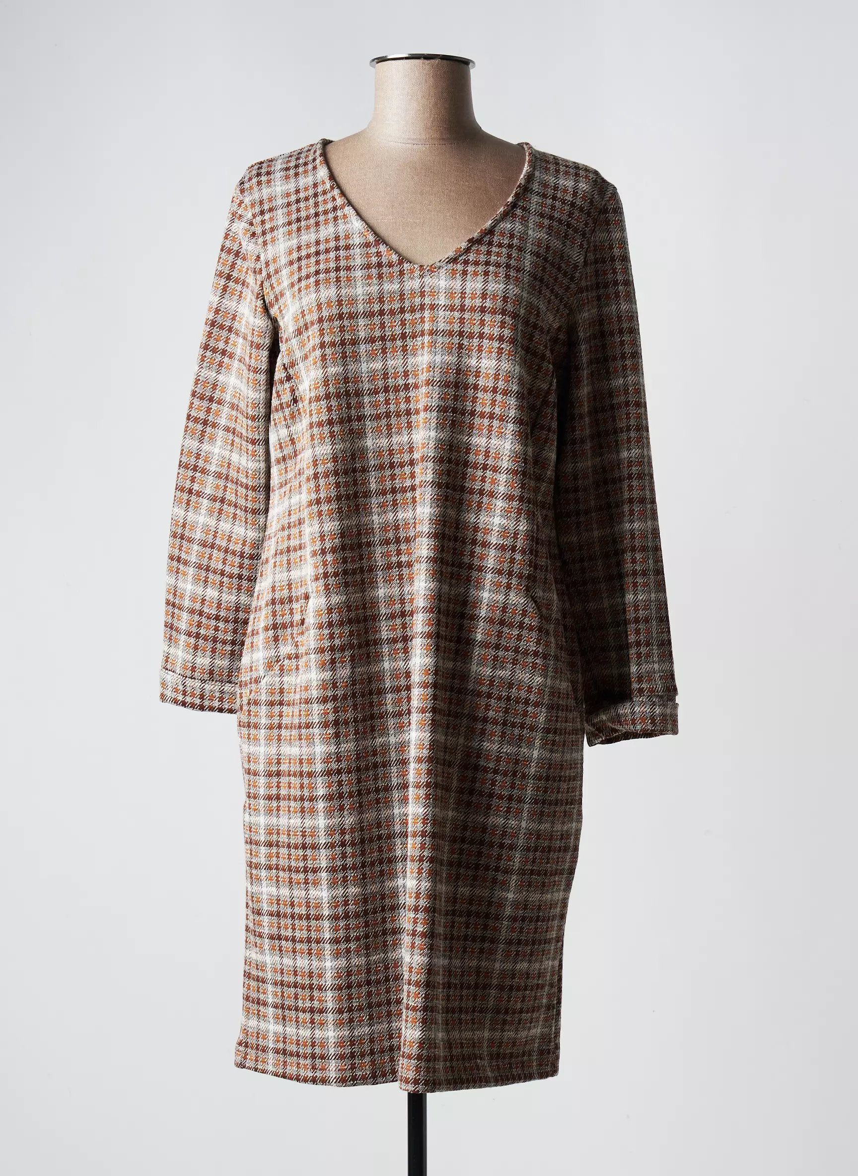 Signe Nature Robes Mi Longues Femme couleur marron