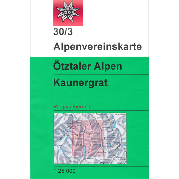 DAV 30/3 ÖTZTALER ALPEN KAUNERGRAT - Wanderkarte