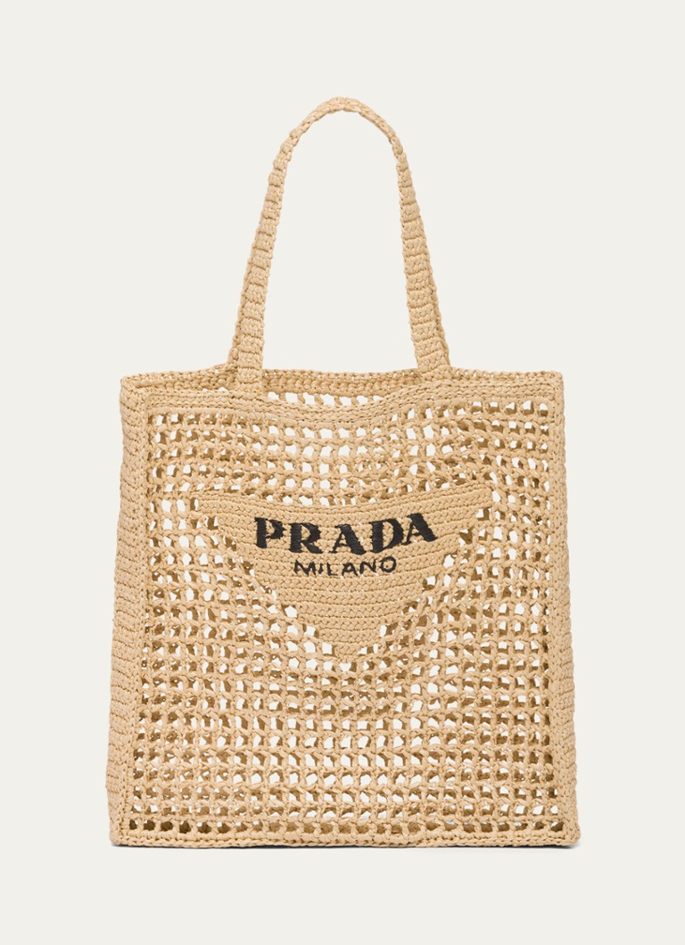 Prada raffia shopper