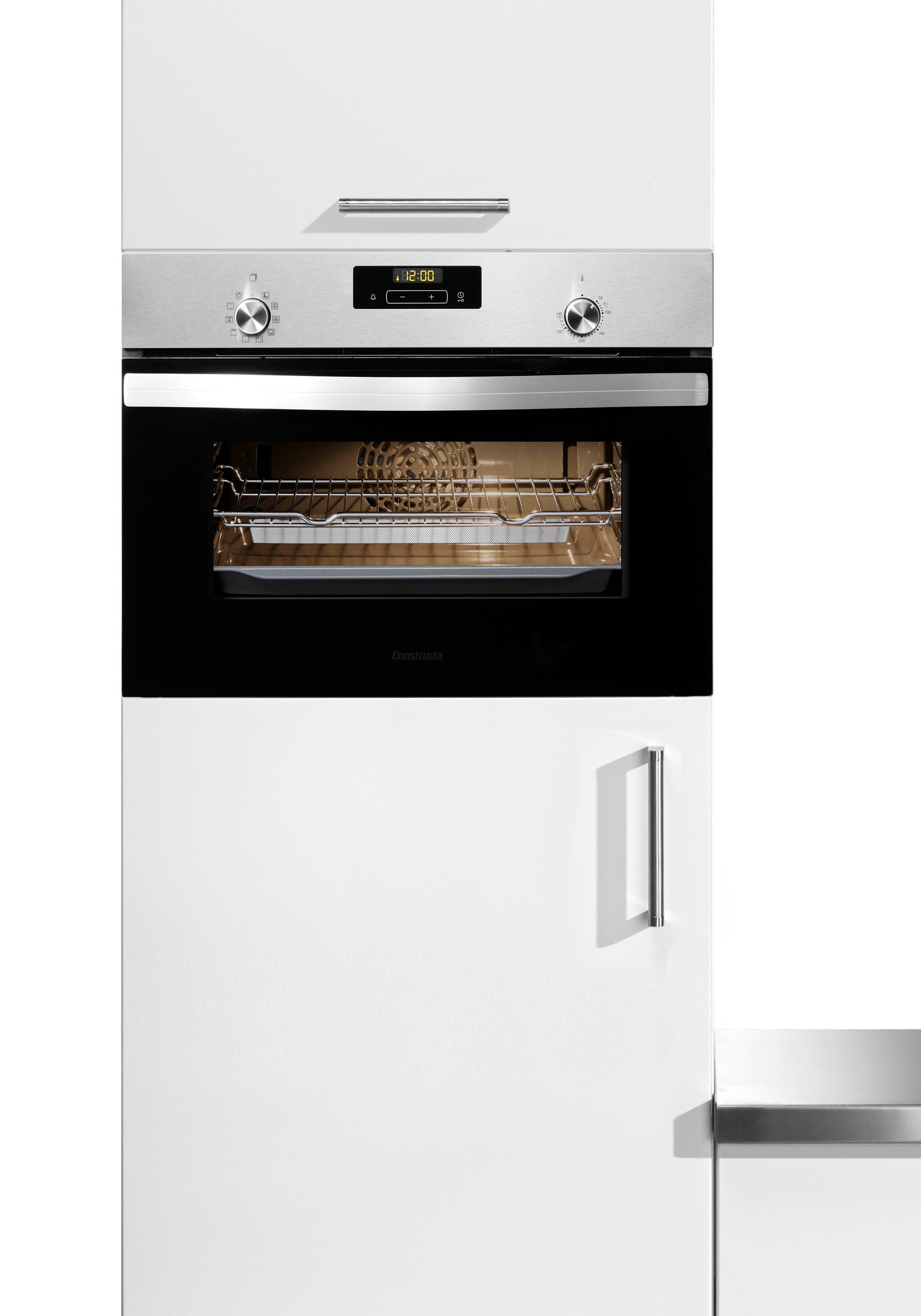 Constructa Einbaubackofen CC3M61052, mit Teleskopauszug nachrüstbar, Hydrolyse