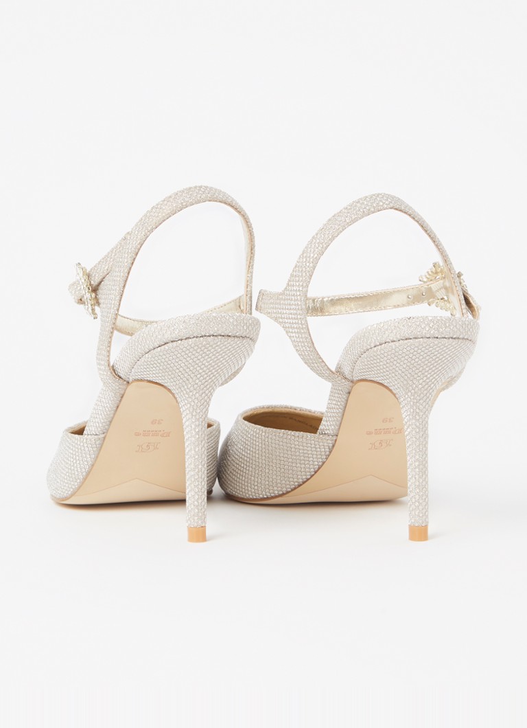 Dune London Channel sandalette with rhinestones
