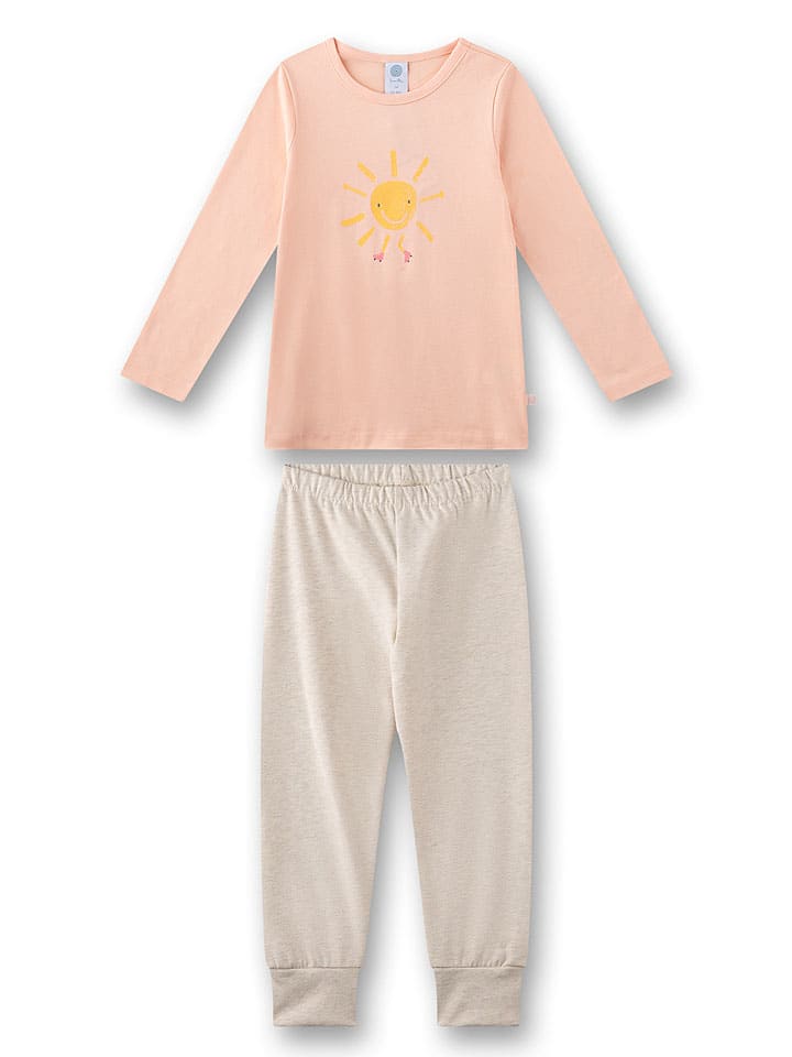 Sanetta Pyjama in Beige/ Rosa günstig kaufen