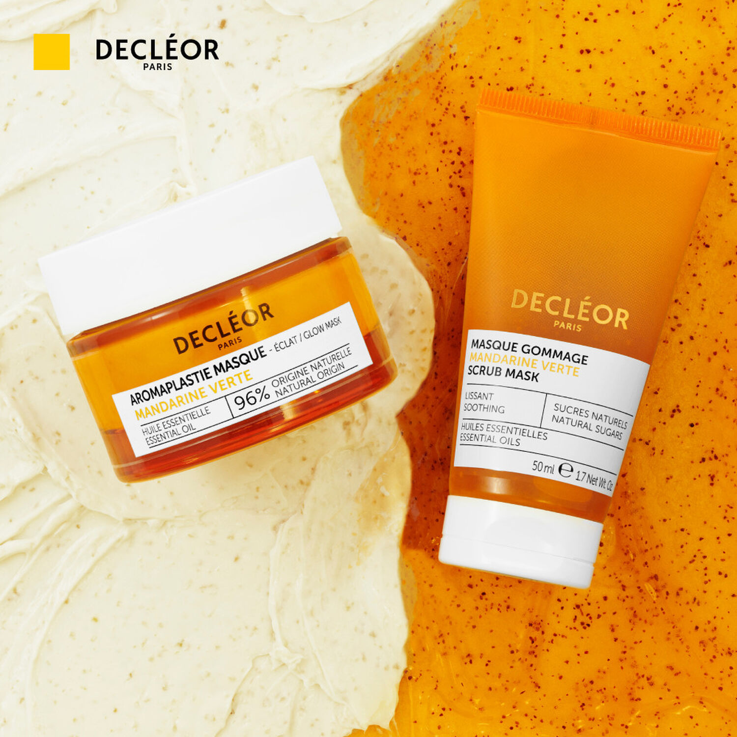 Decléor Aromaplastie Mandarine Verte Masque visage éclat peaux ternes et fatiguées 50 ml