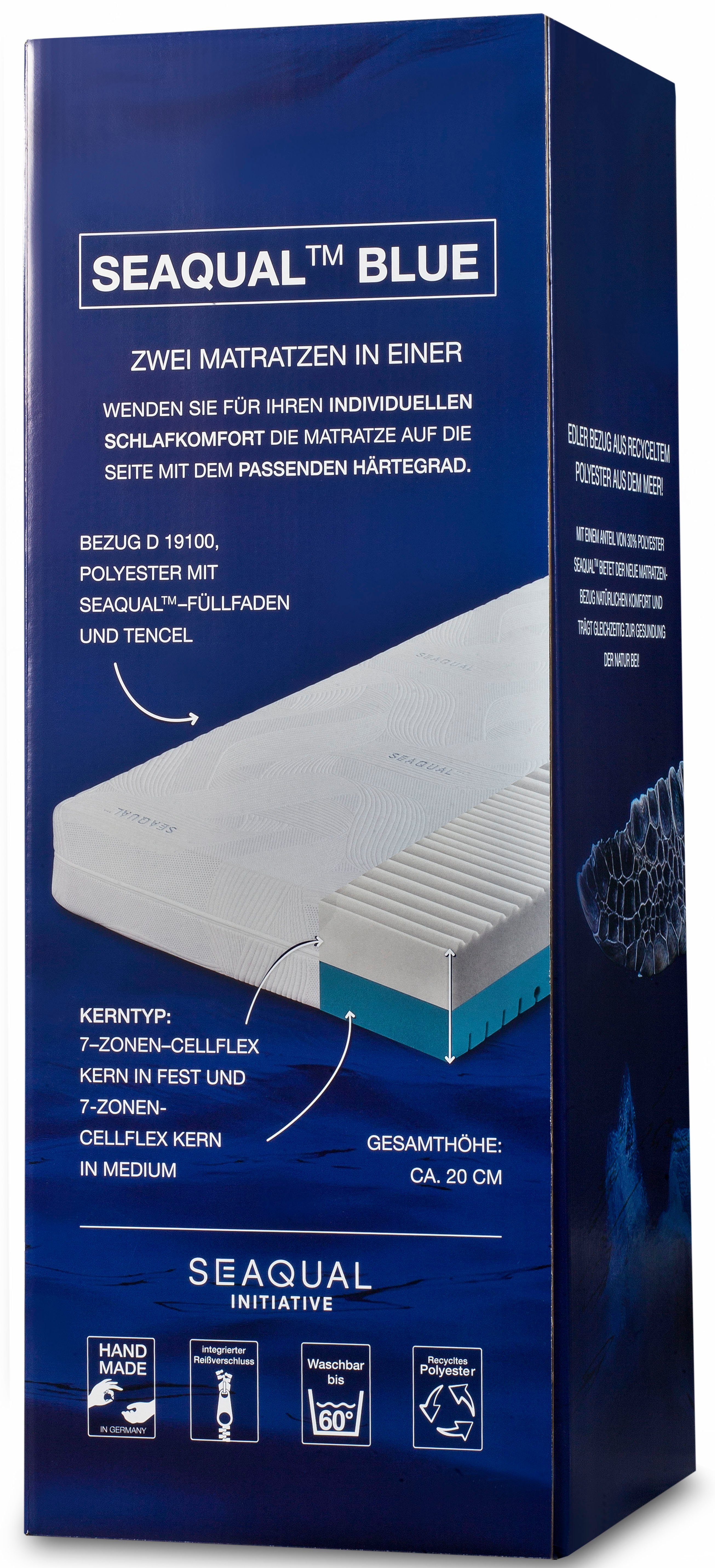 Kaltschaummatratze SEAQUAL BLUE, Hemafa, 20 cm hoch, Wie spenden bei jedem kauf 5 € für die Gesundung der Natur*