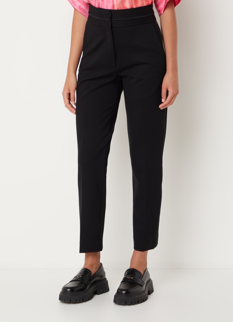 Calça cropped de cintura alta e corte justo da Sandro com elastano.