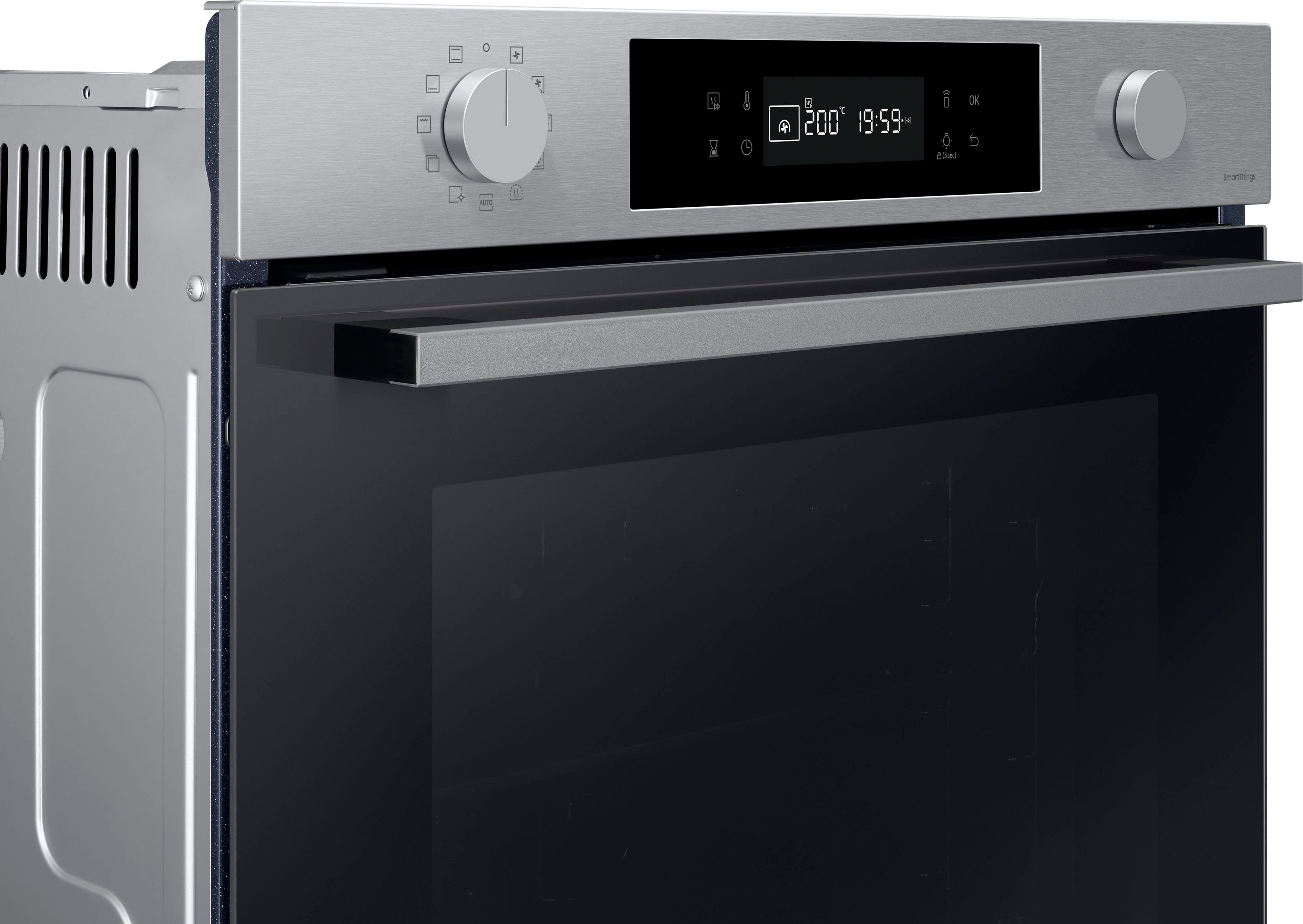 Samsung Einbaubackofen NV7400B NV7B41307AS, Pyrolyse-Selbstreinigung