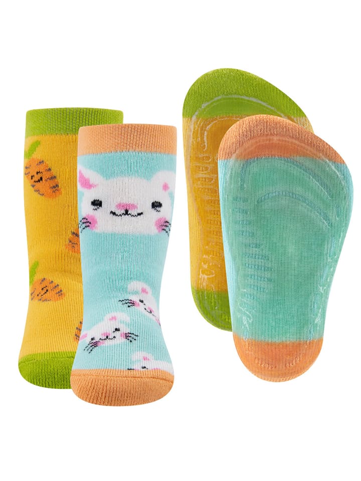 ewers 2er-Set Stoppersocken 2er Pack Hase/Karotten in dkl.pfirsich/gold günstig kaufen