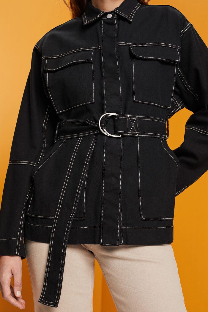 Twilljacke mit Gürtel
