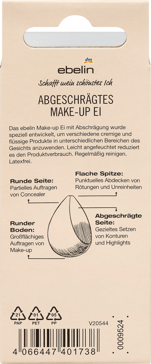 Make-up Ei Abgeschrägt, 1 St