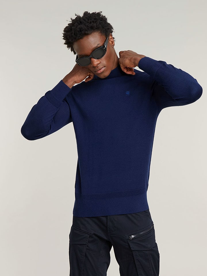 G-Star Wollpullover in Dunkelblau günstig kaufen