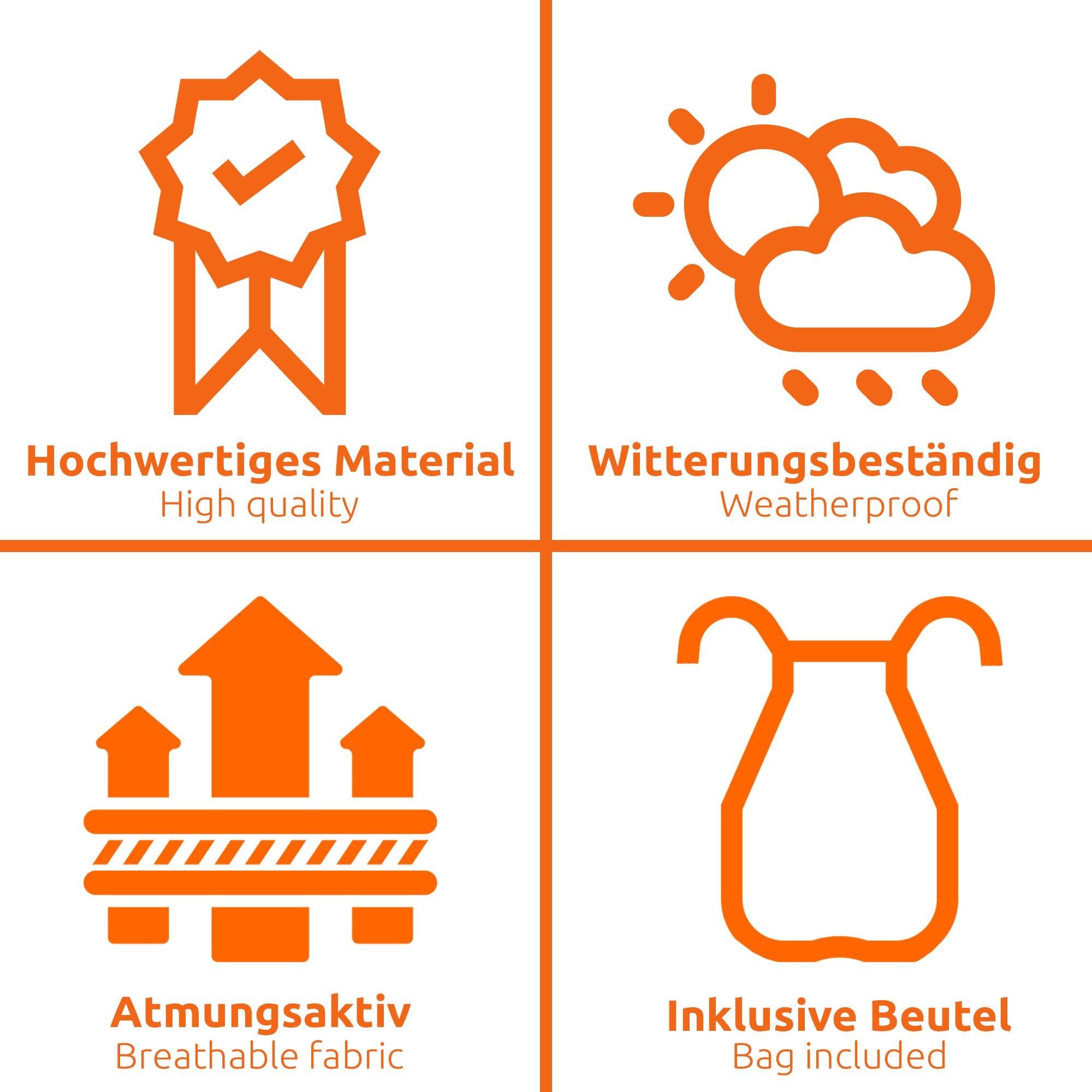 ECENCE Strandkorb-Schutzhülle 1x Strandkorb Schutzhülle Abdeckung wasserdicht