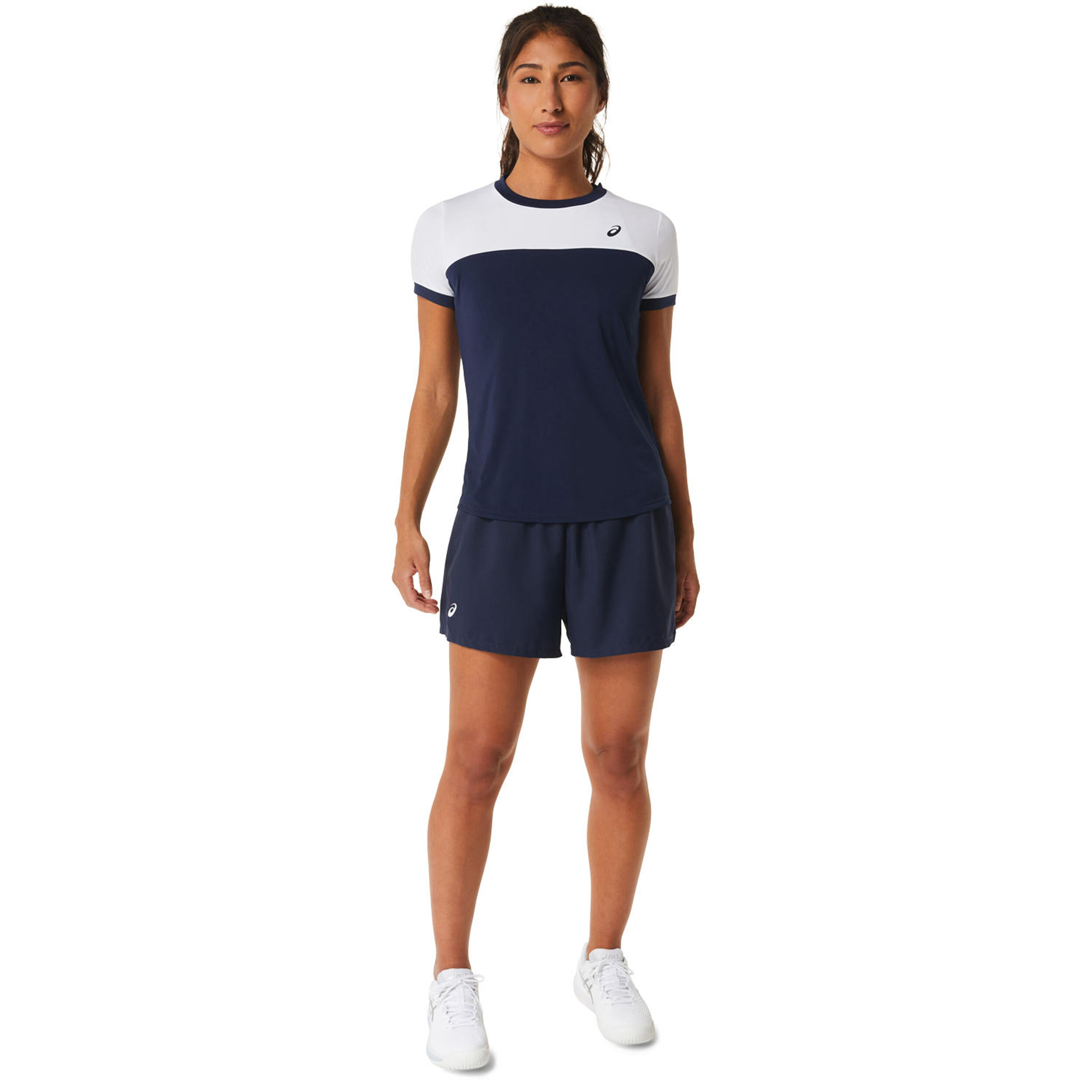 Court Shorts Damen - Dunkelblau, Weiß