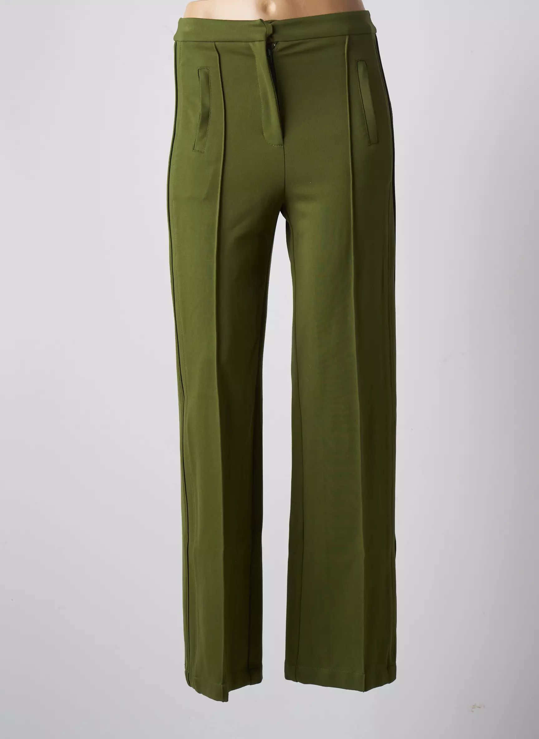 King Louie Pantalons Droits Femme couleur vert