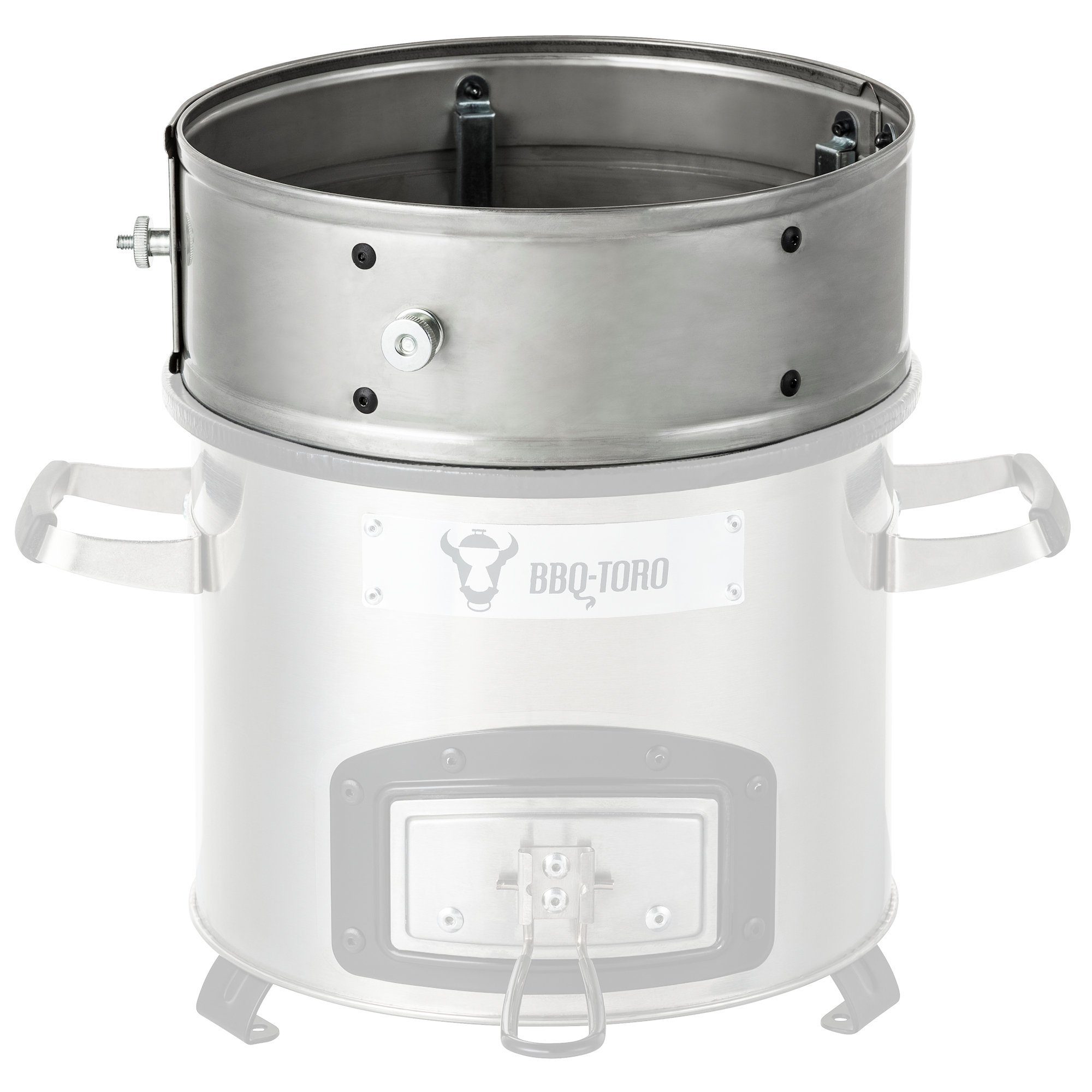BBQ-Toro Feuerstelle Power Ring für Raketenofen, Edelstahl, verstellbar, Erhöht die Effektivität des Kochvorgangs um 25 %