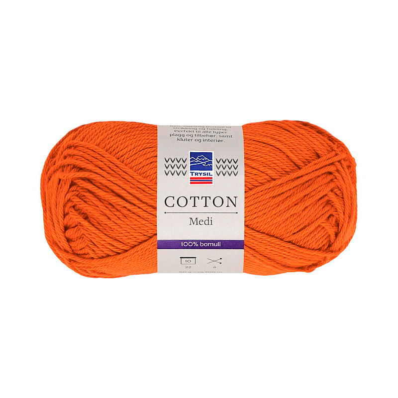 Cotton medi garn oransje
