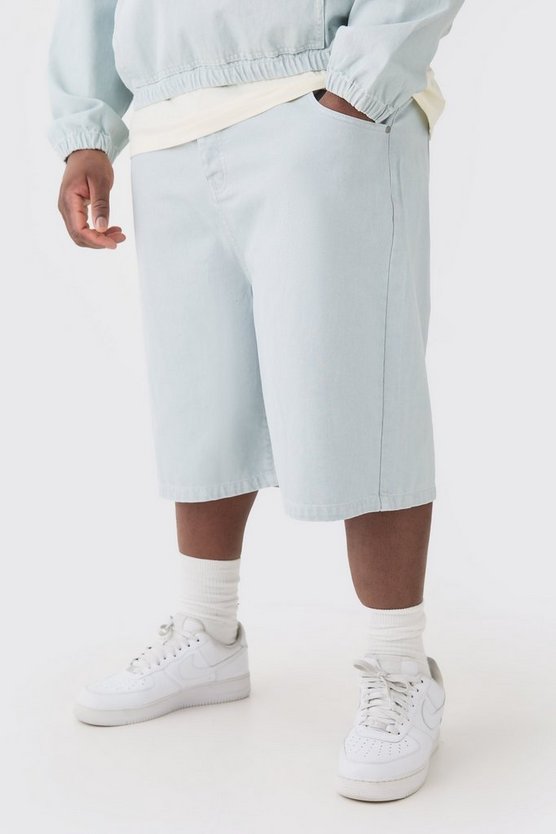 Plus überfärbte Jeansshorts