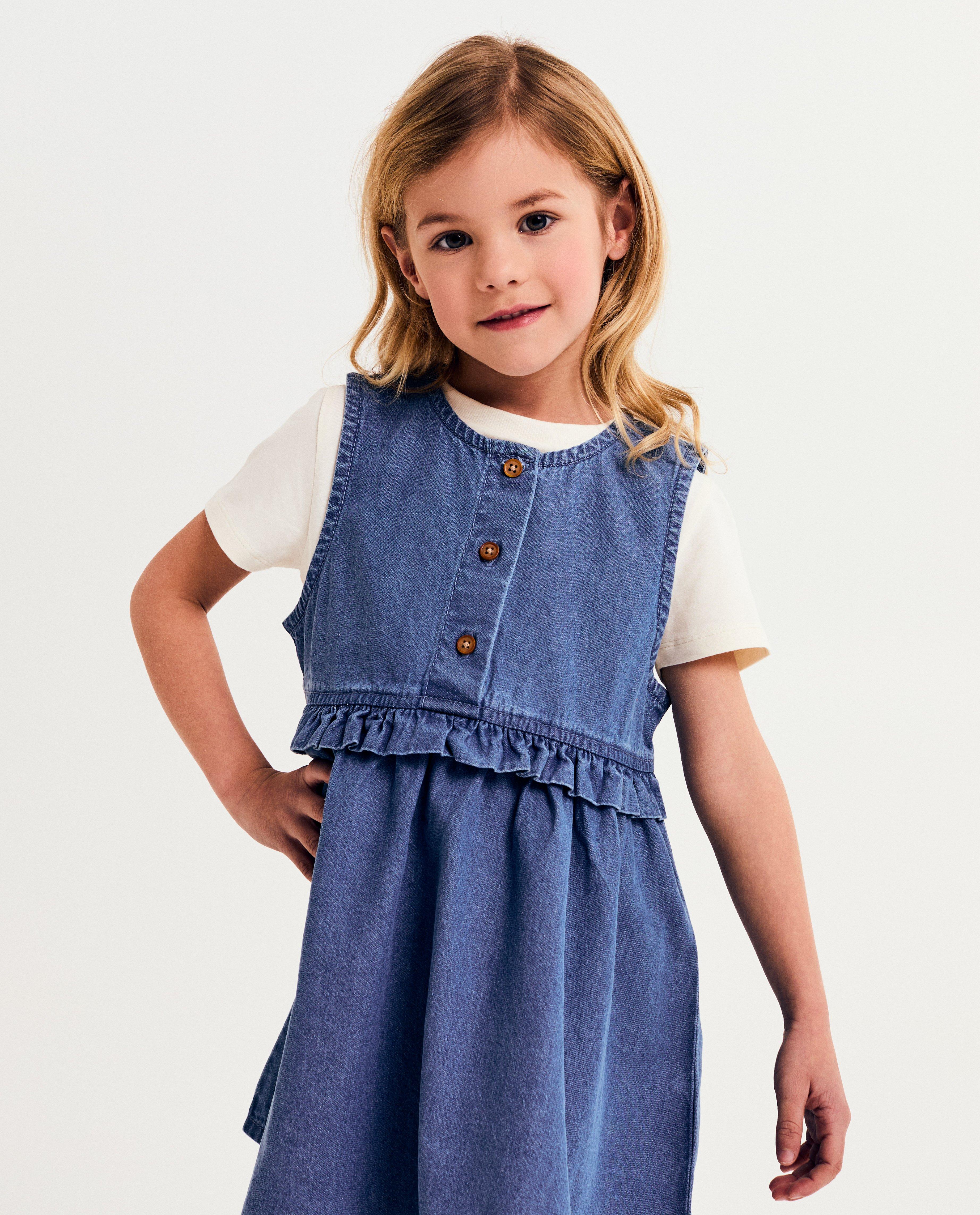 Rochie Maya fără mâneci din denim albastru deschis