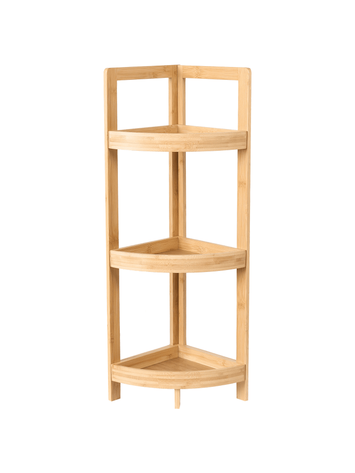 Beliani Badezimmerregal ILLAMPU in Heller Holzfarbton - (W) 34 x (H) 77 x (L) 23 cm günstig kaufen onesize