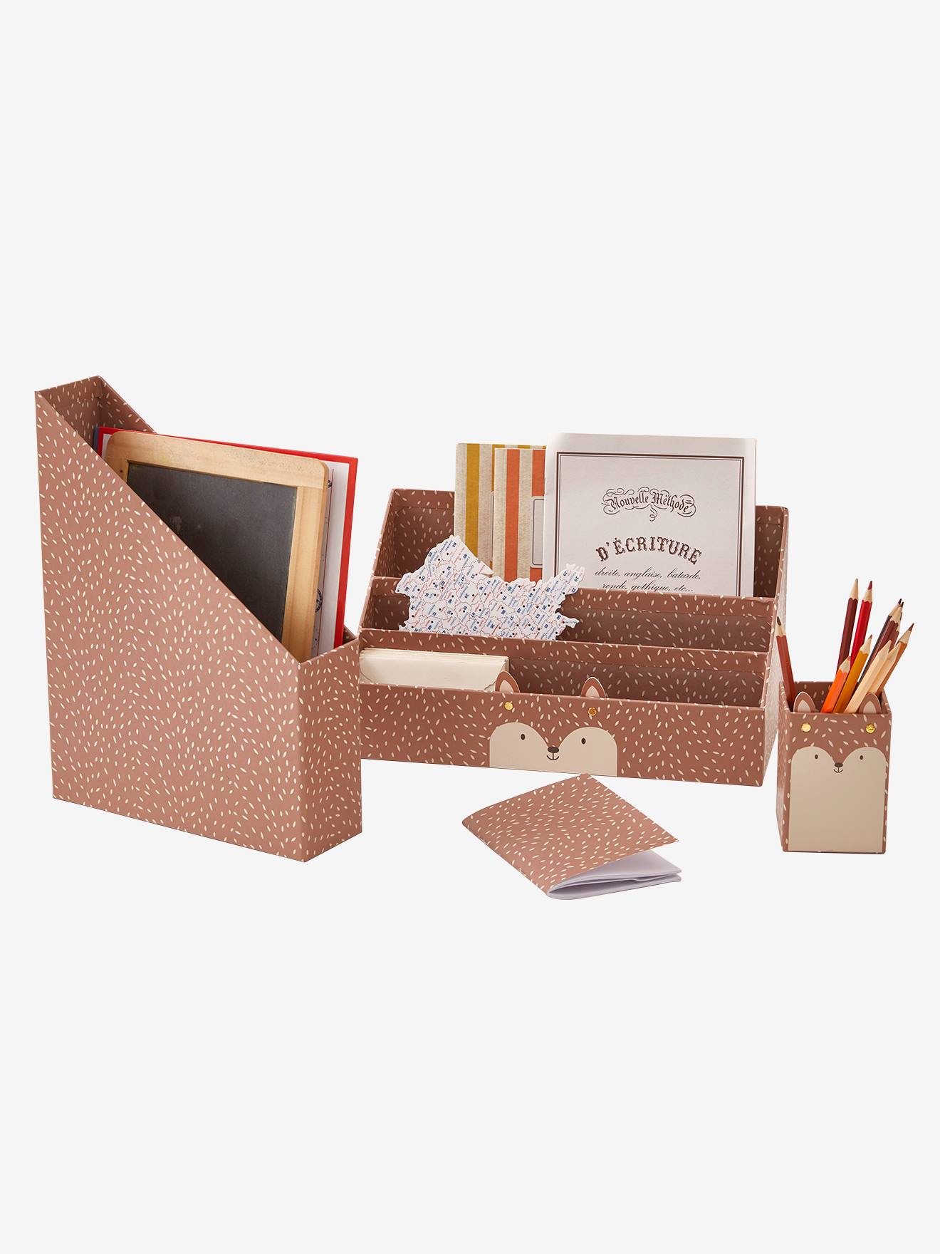 Vertbaudet Kinderzimmer Schreibtisch-Set - terrakotta