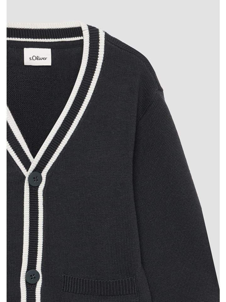 s.Oliver Strickjacke langarm in Blau günstig kaufen