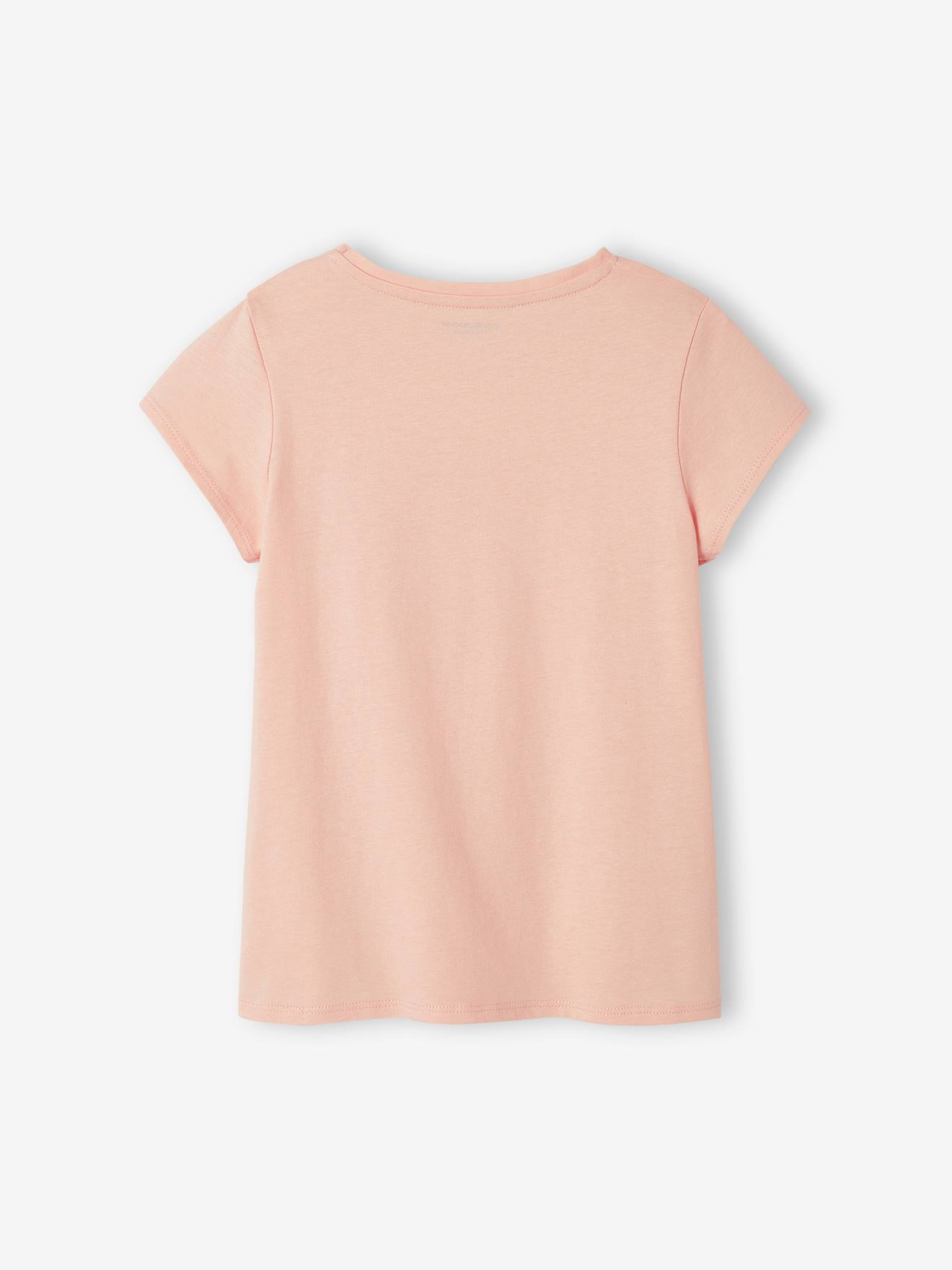 Vertbaudet 3er-Pack Mädchen T-Shirts, Glanzdetails BASIC Oeko-Tex - himbeer