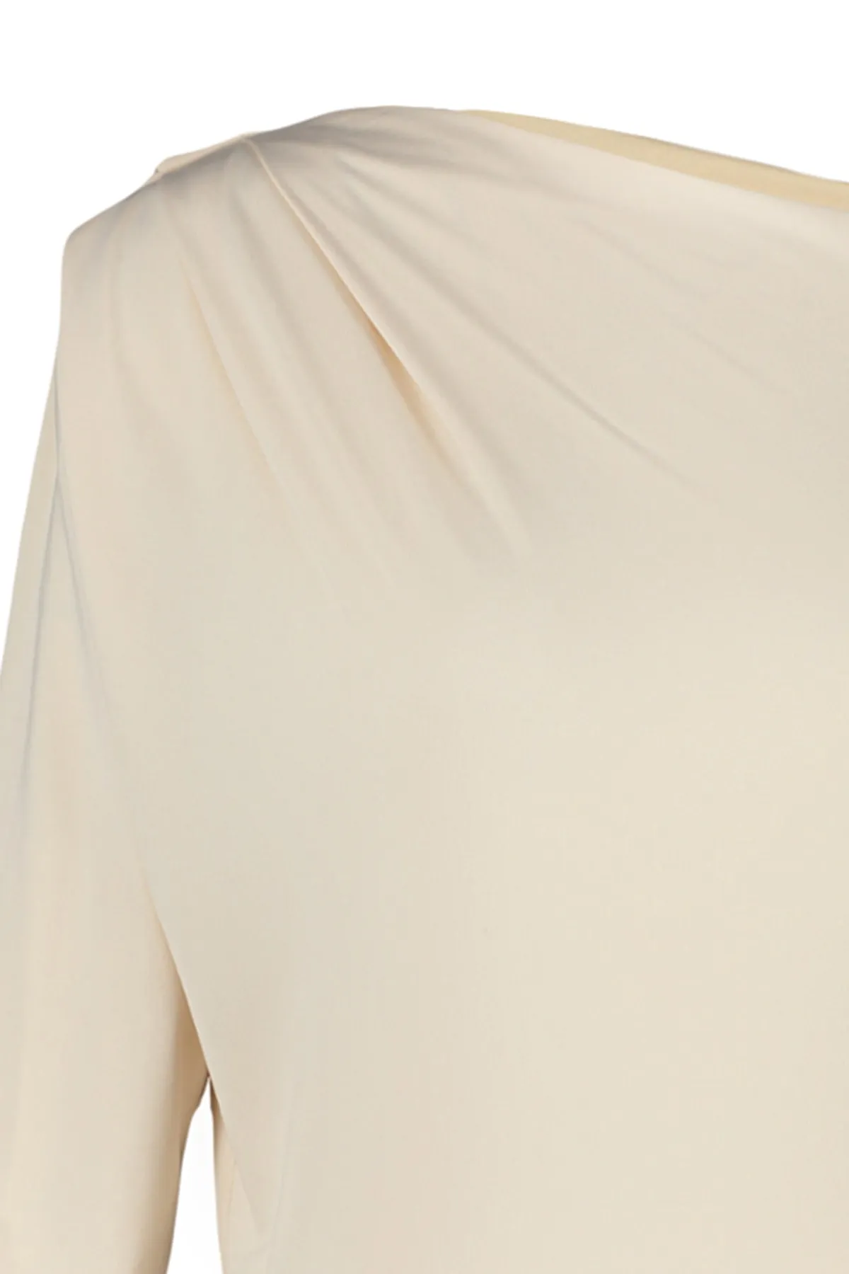 Trendyol Collection  Fließende, dehnbare Strickbluse mit asymmetrischem Kragen in Steingrau TWOAW21BZ1383