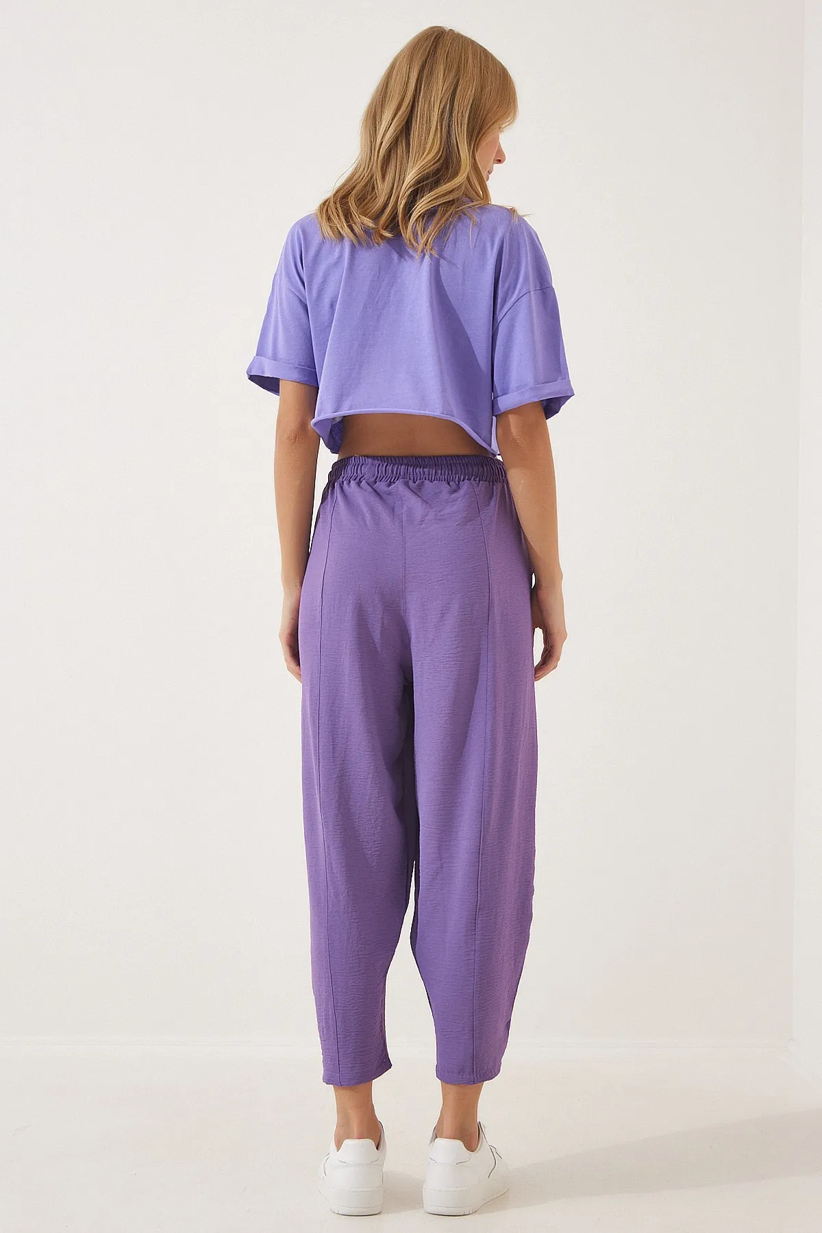 Happiness İstanbul  Lila Ayrobin Shalwar-Hose für Damen CI00036