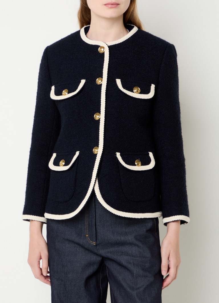 Sandro Jack in alpaca wool blend with flap pockets