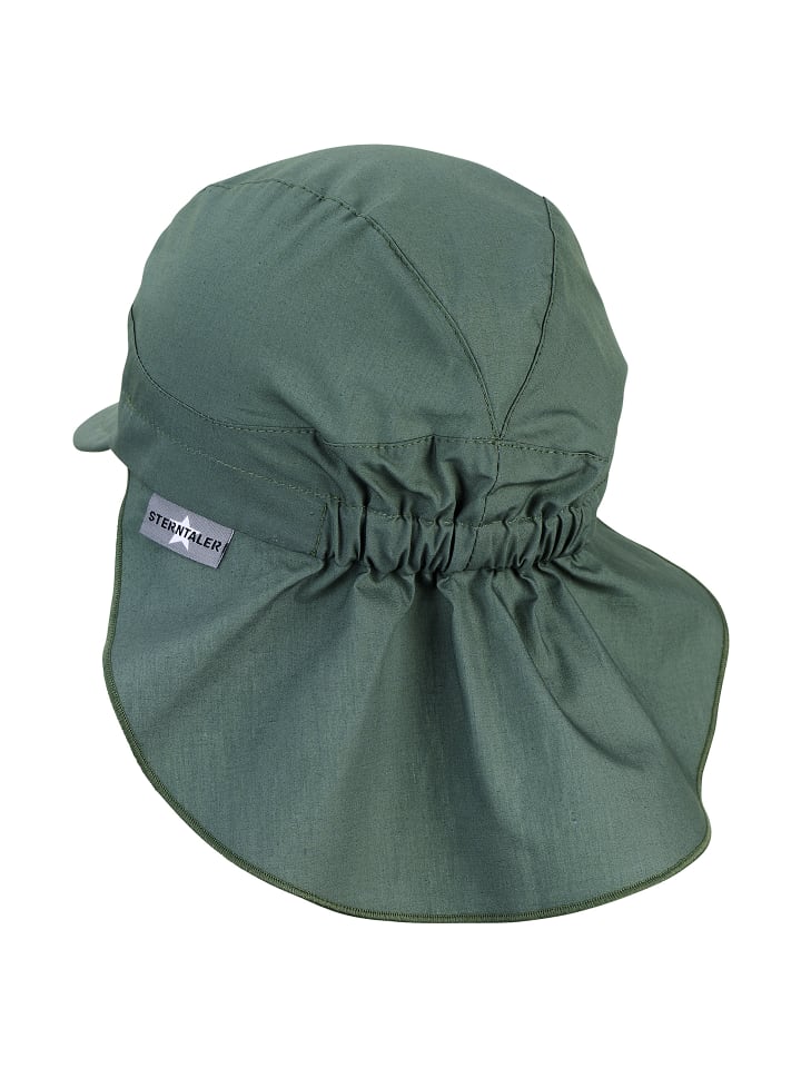 Sterntaler Schirmmütze mit Nackenschutz Basic in dunkelgrün günstig kaufen