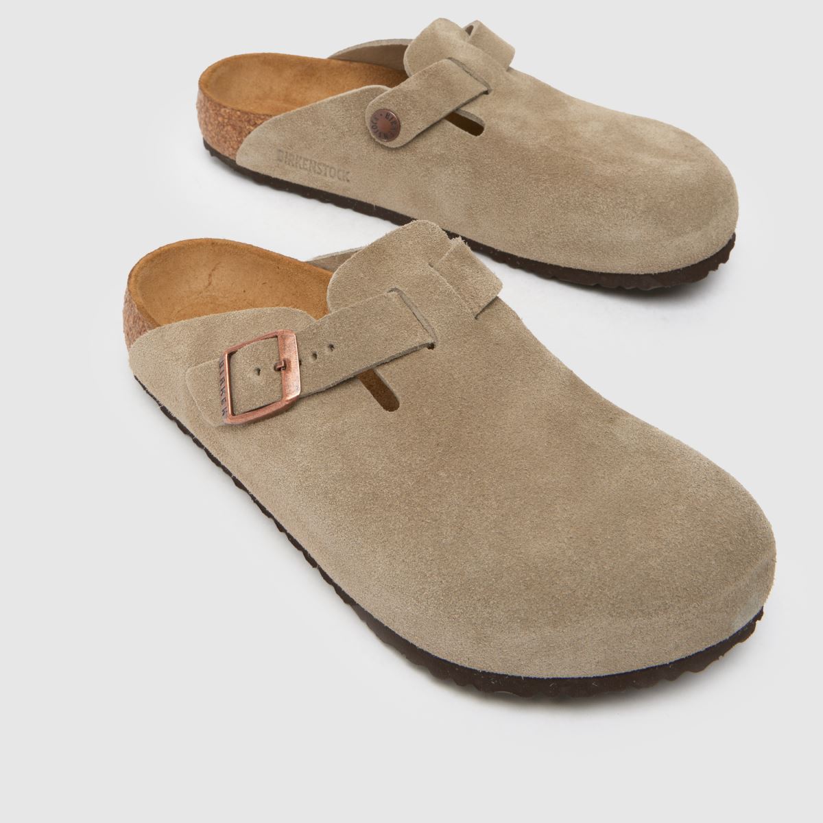BIRKENSTOCK taupe Boston träsko Junior sandaler