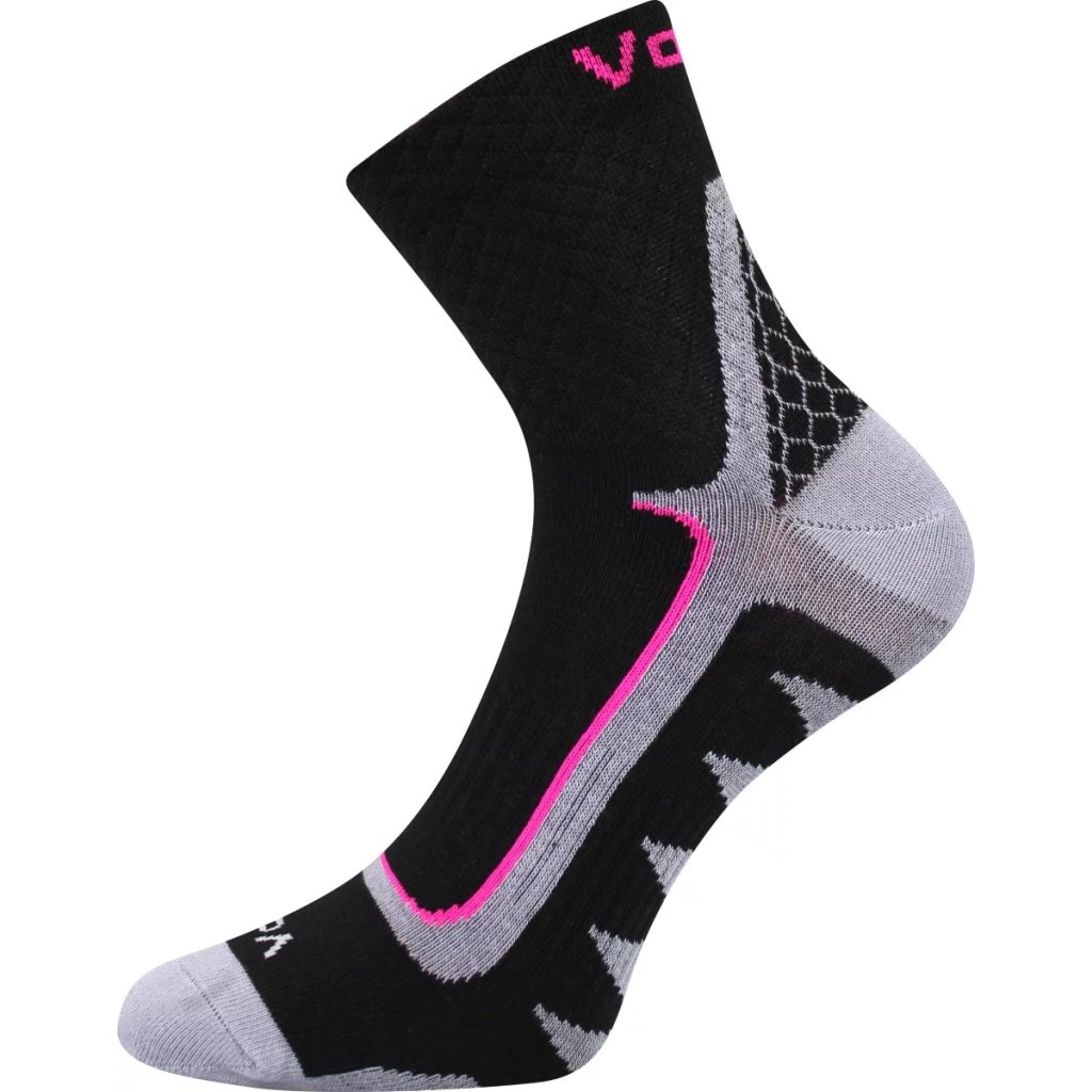 Voxx Kryptox schwarz-magentafarbene Socken