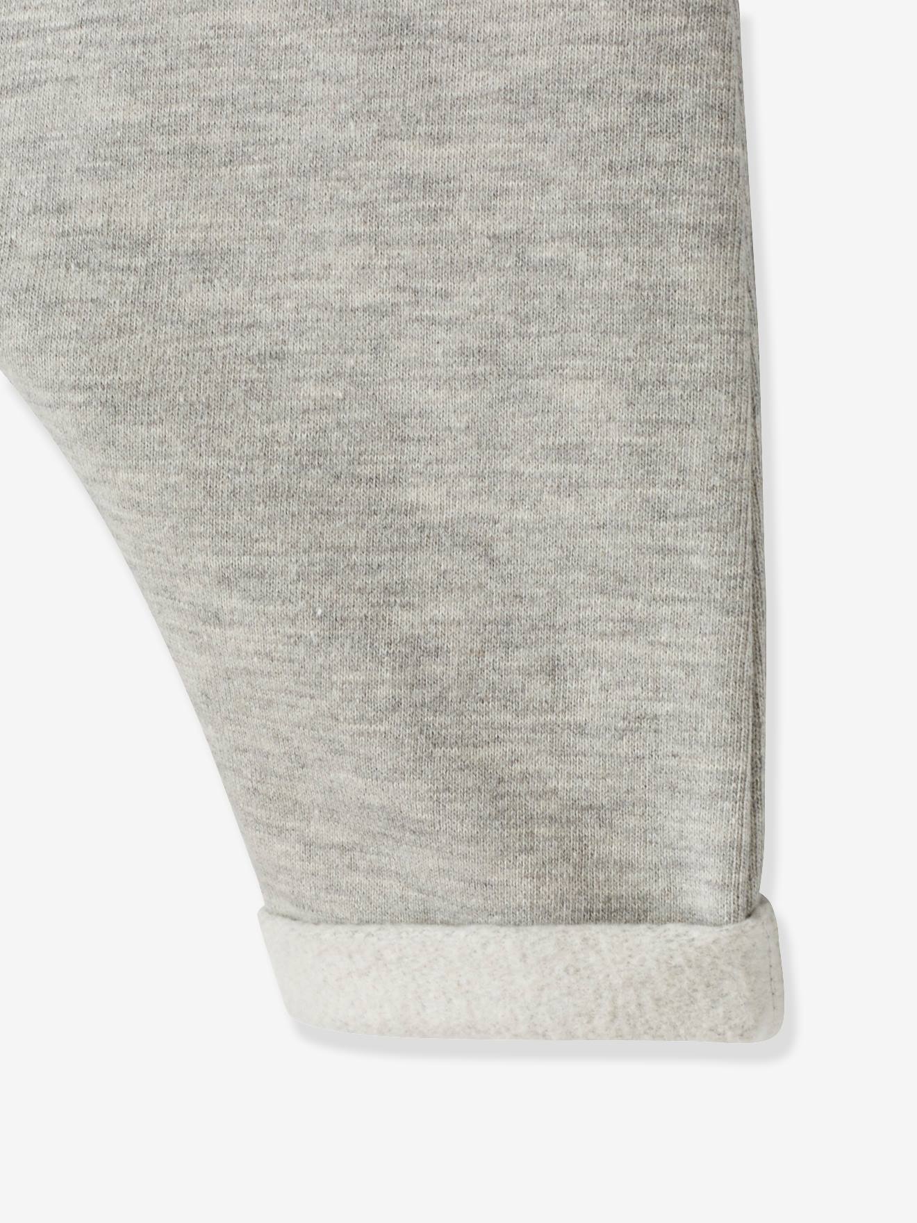 Pantalon naissance en molleton encre