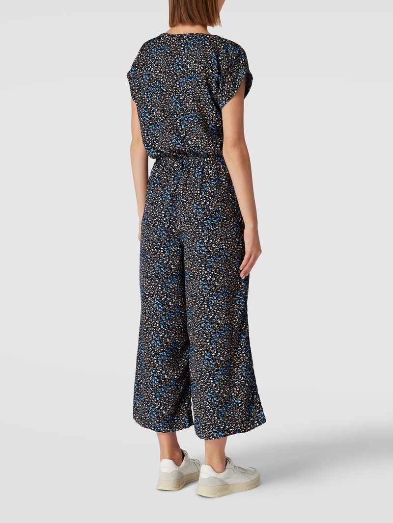 Jumpsuit mit Allover-Muster Modell 'KAilona' in marineblau