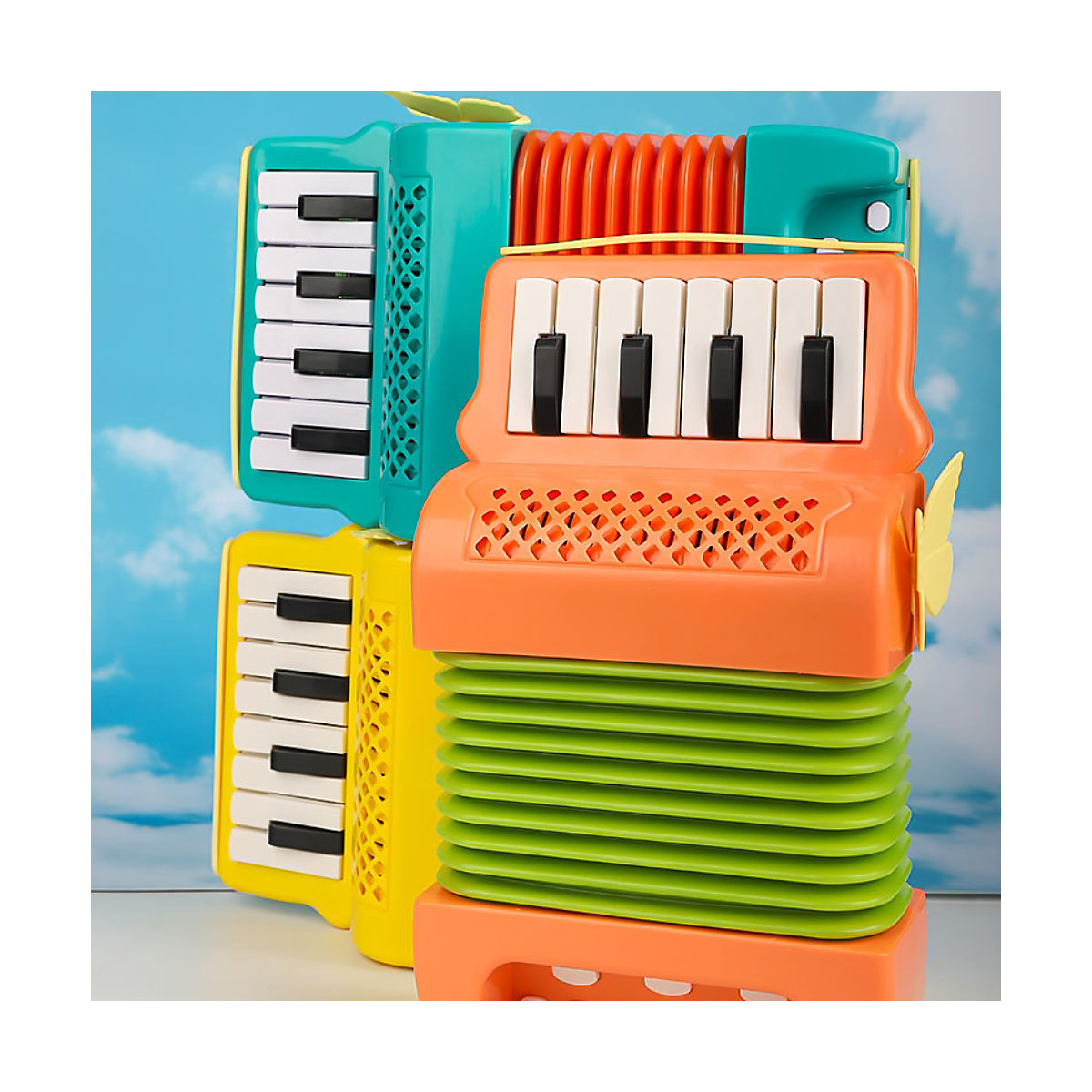 Akkordeon für Kinder Cartoon Fun Musik Puzzle Erleuchtung Musikinstrument