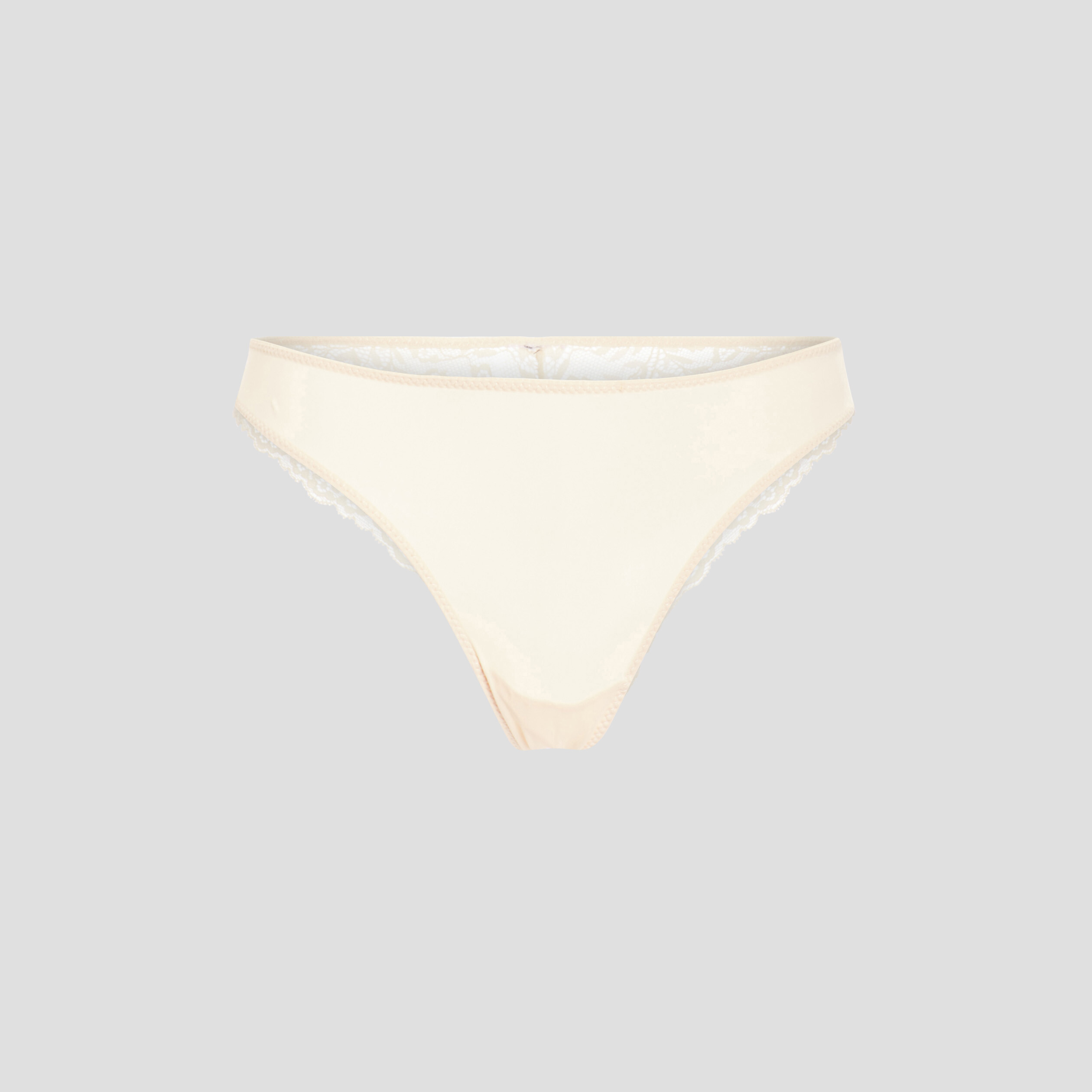 Tanga avec micro dentelle rose clair femme | La Halle