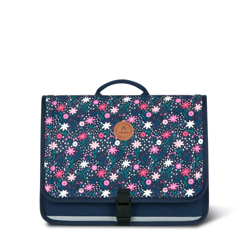 Discover Small Anafi navy blue schoolbag with flap